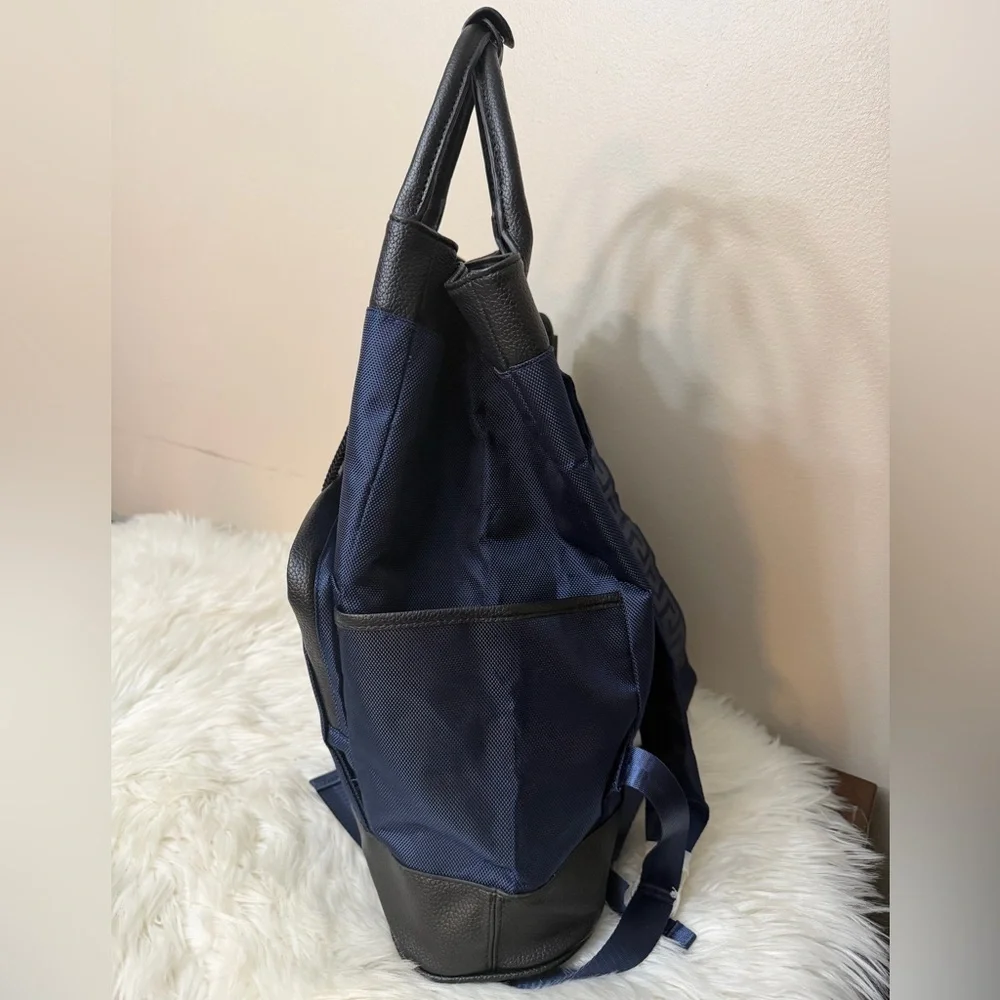 Versace Leather Trimmed Nylon Backpack.NWOT